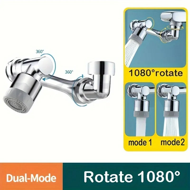 Universal 1080° Rotatable Faucet Extender – Kitchen & Bathroom Sink Solution